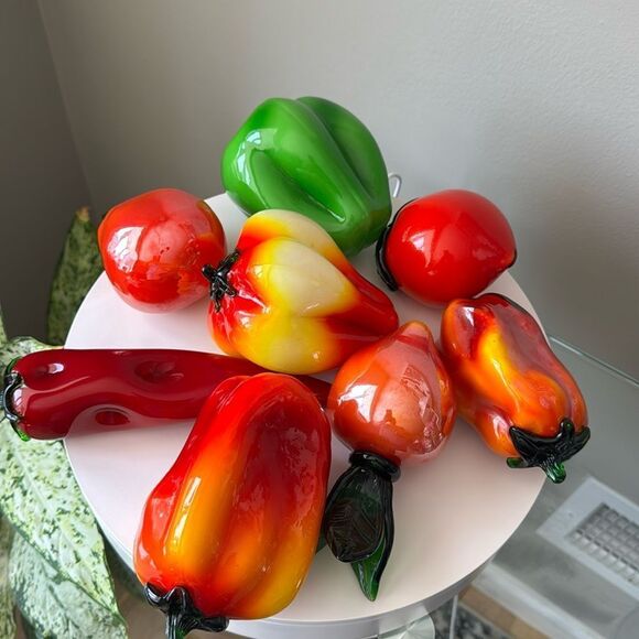GLASS PEPPERS AND FRUITS - Picture 4 of 6